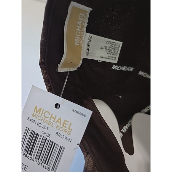 NEW Michael Kors Logo Adjustable Women's Cap Hat in Brown - Picture 5 of 12
